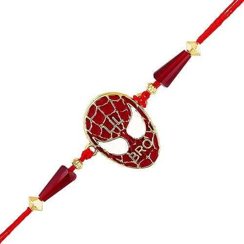 Mahi Meenakari Work Super Rakshabandhan Rakhi for Super Brother, Bhatija, Boy, Kids (PARA1100738PR)